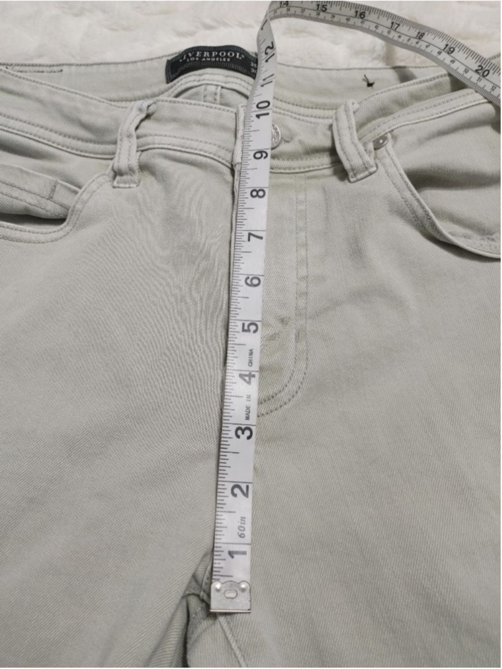 Men's Liverpool Kingston Modern Straight Jeans Waist 35 Seafoam - Picture 6 of 11